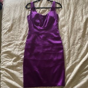 Purple Satin Bodycon Bandage Dress by Jax. Size 8 but fits more like a 6